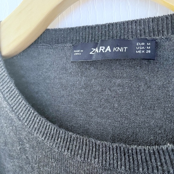 Zara Knit Sweater with Pearls in Grey - Picture 3 of 4